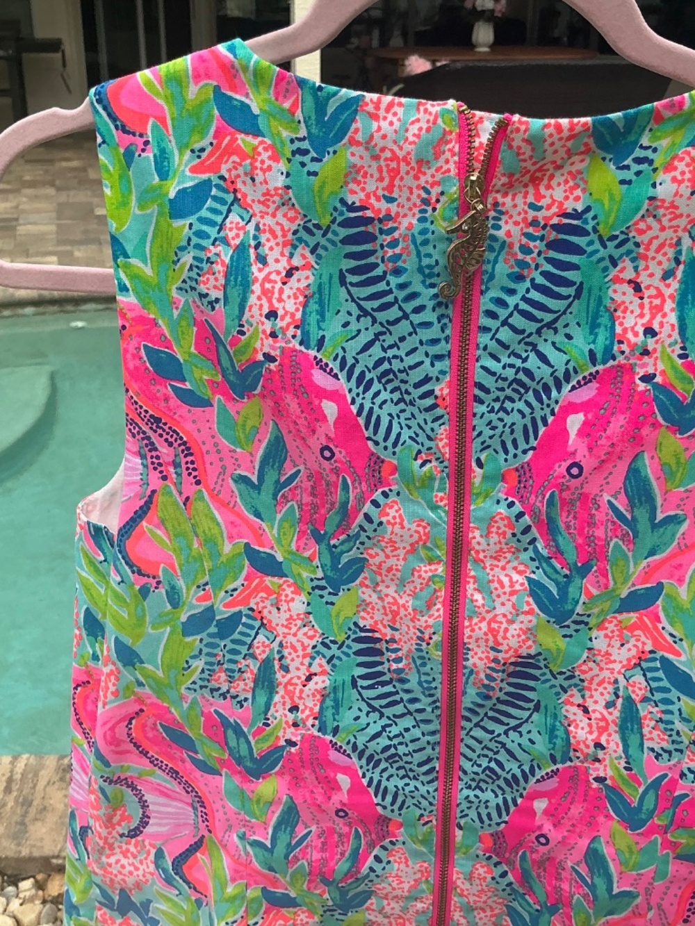 Lilly Pulitzer Mila Shift Dress — Multi Reflection Gold Seahorse Zipper - Picture 3 of 4